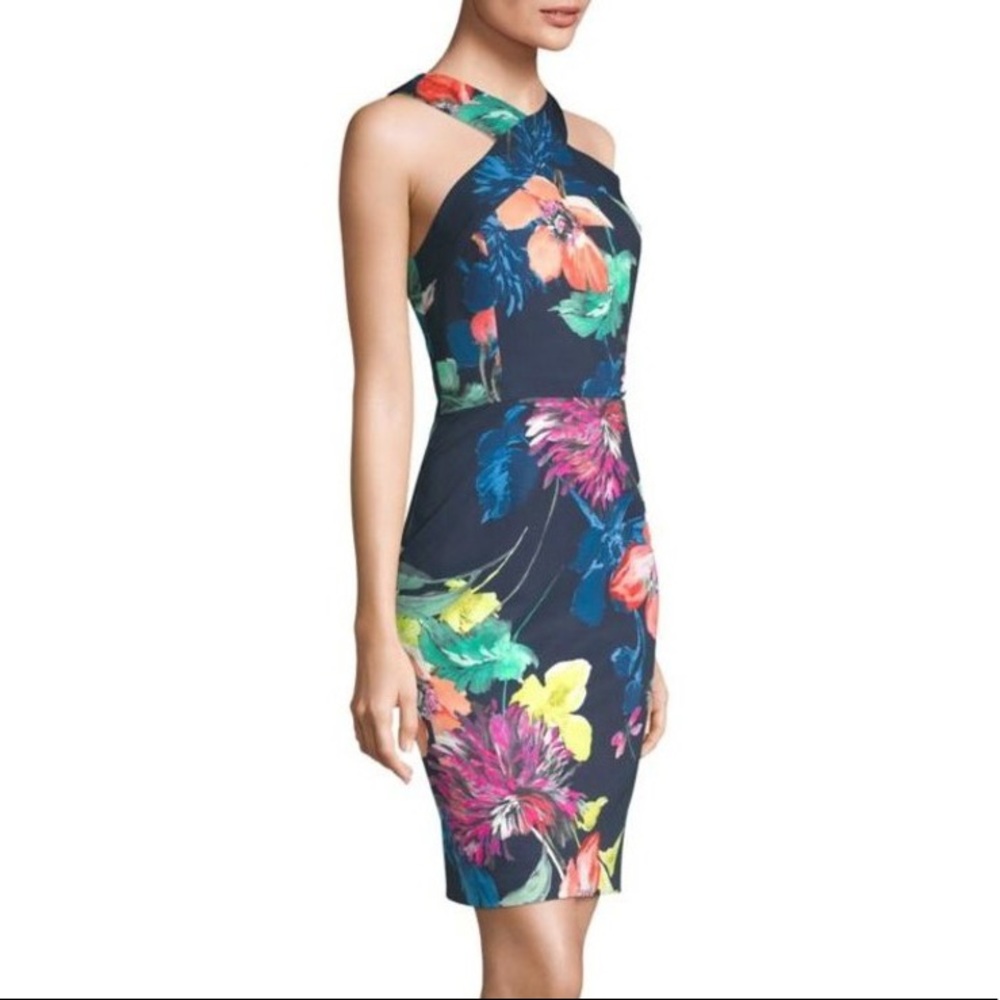 Trina Turk Blue Sheath Floral Dress (USED)